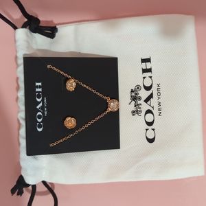 Beautiful Coach Earring and Necklace Set! BRAND NEW!
